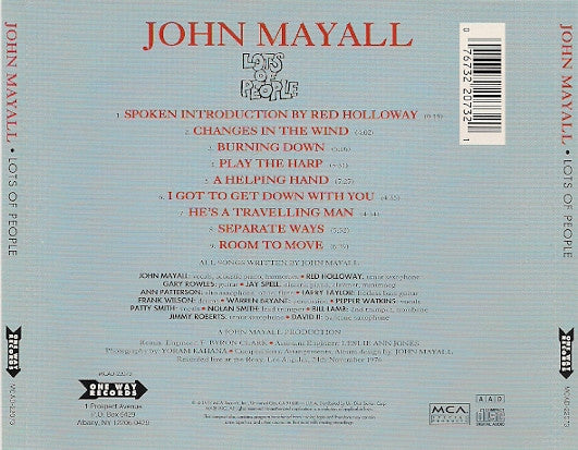 John Mayall : Lots Of People (CD, Album, RE)