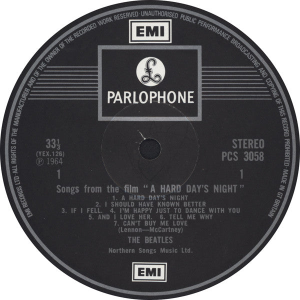 The Beatles : A Hard Day's Night (LP, Album, RE)