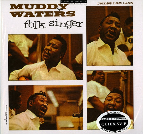 Muddy Waters : Folk Singer (LP, Album, RE, RP, 200)