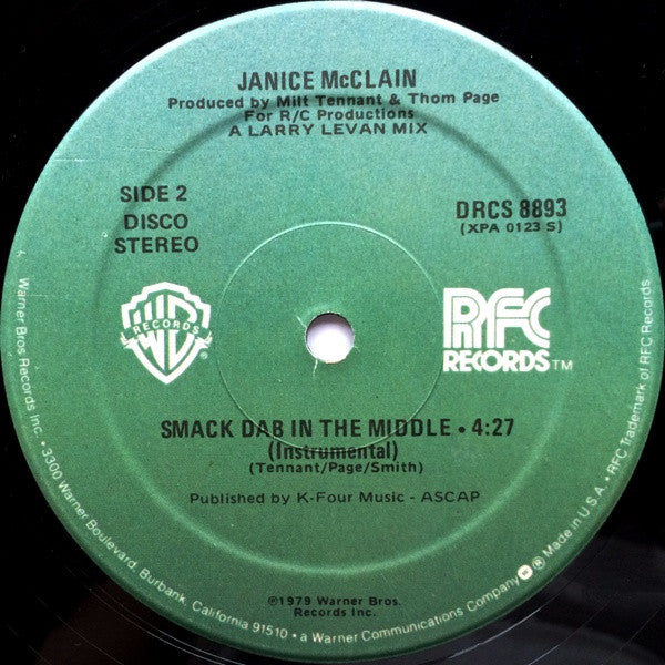 Janice McClain : Smack Dab In The Middle (12")