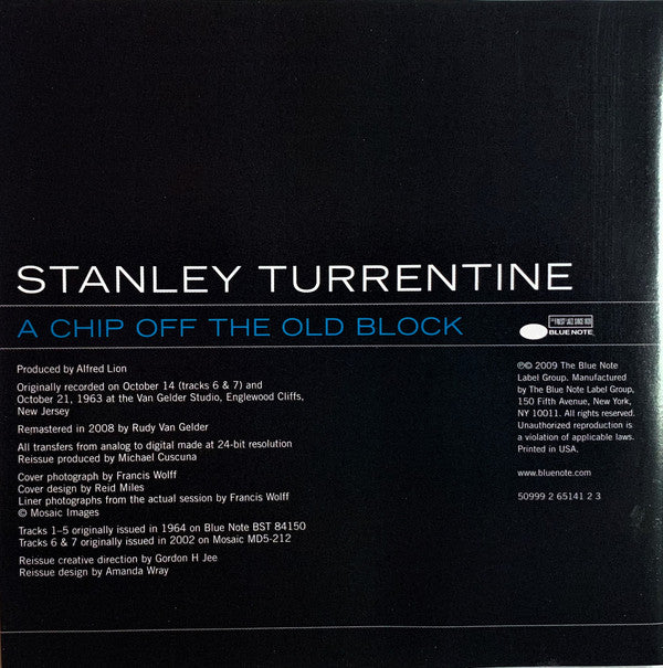 Stanley Turrentine : A Chip Off The Old Block (CD, Album, RE, RM)