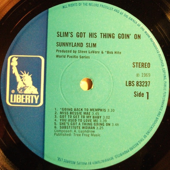 Sunnyland Slim : Slim's Got His Thing Goin' On (LP)