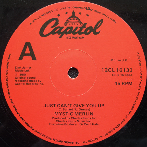 Mystic Merlin : Just Can't Give You Up (12")