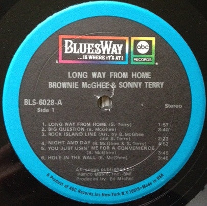 Brownie McGhee & Sonny Terry* : A Long Way From Home (LP, Album)