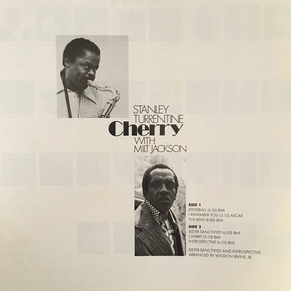 Stanley Turrentine With Milt Jackson : Cherry (LP, Album, Ltd, RE)