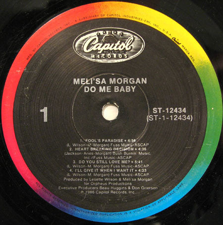 Meli'sa Morgan : Do Me Baby (LP, Album)