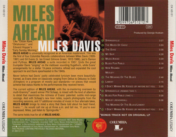 Miles Davis + 19 : Miles Ahead (CD, Album, RE, RM)