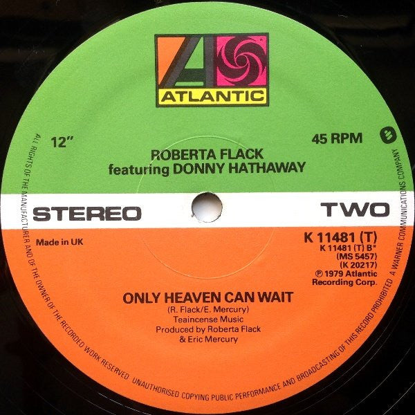 Roberta Flack Featuring Donny Hathaway : Back Together Again / Only Heaven Can Wait (12", Single)