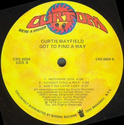 Curtis Mayfield : Got To Find A Way (LP, Album, Cap)