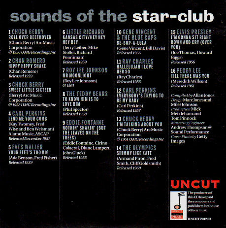 Various : Sounds Of The Star-Club (16 Original Versions Of Songs Covered By The Beatles) (CD, Comp, Jew)