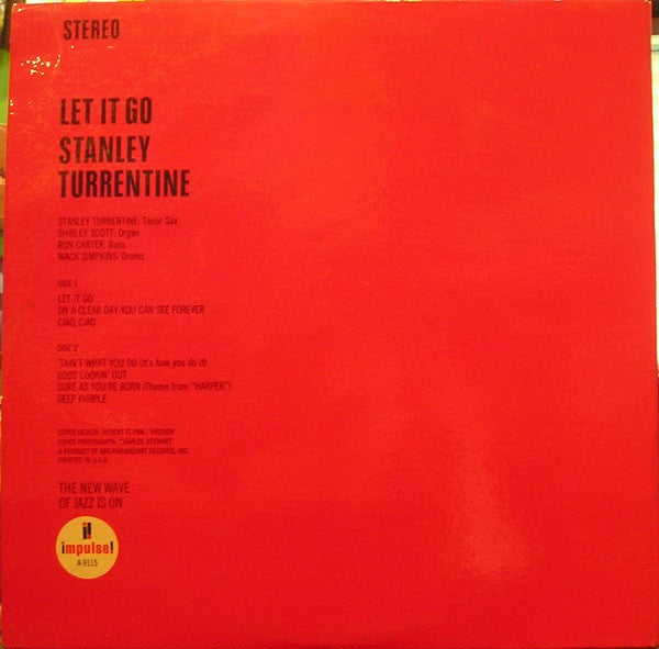 Stanley Turrentine : Let It Go (LP, Album, RE)