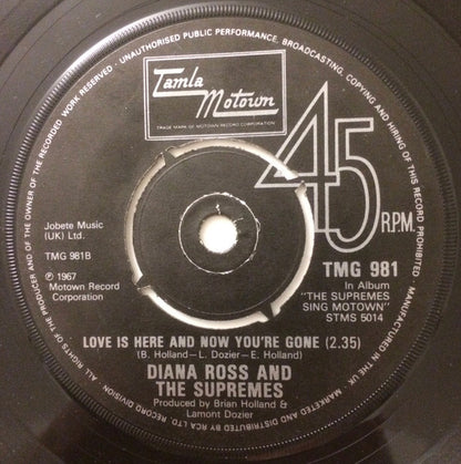 The Supremes : Back In My Arms Again / Love Is Here And Now You're Gone (7")