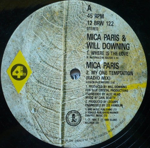 Mica Paris And Will Downing : Where Is The Love (12")