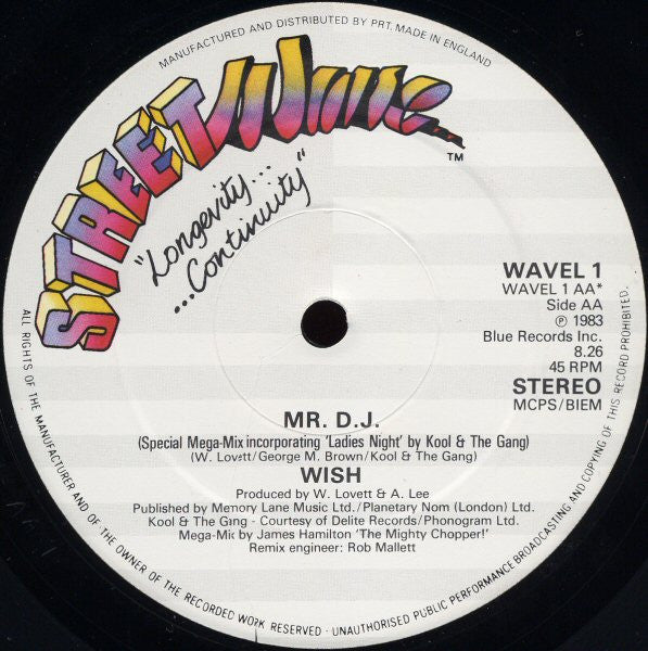 Wish (2) : Mr. D.J. (12", Single)