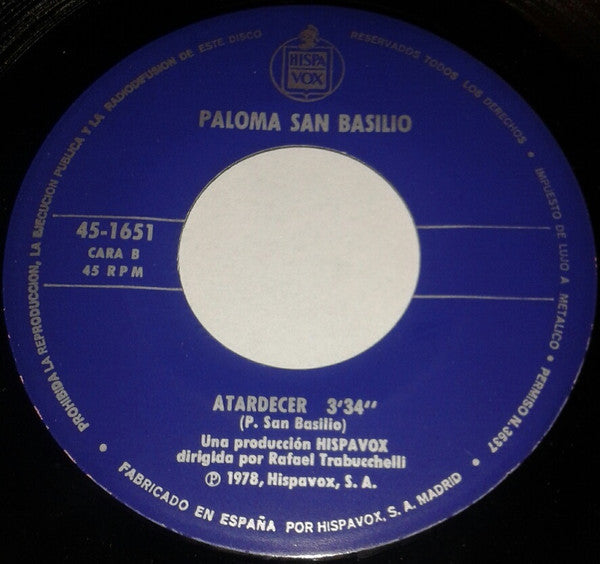 Paloma San Basilio : Secretos (7")