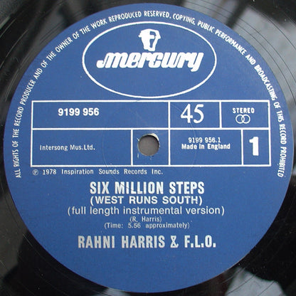 Rahni Harris & F.L.O.* : Six Million Steps (West Runs South) (12")