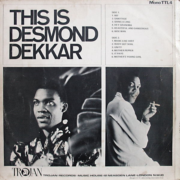 Desmond Dekker : This Is Desmond Dekkar (LP, Album, Mono)