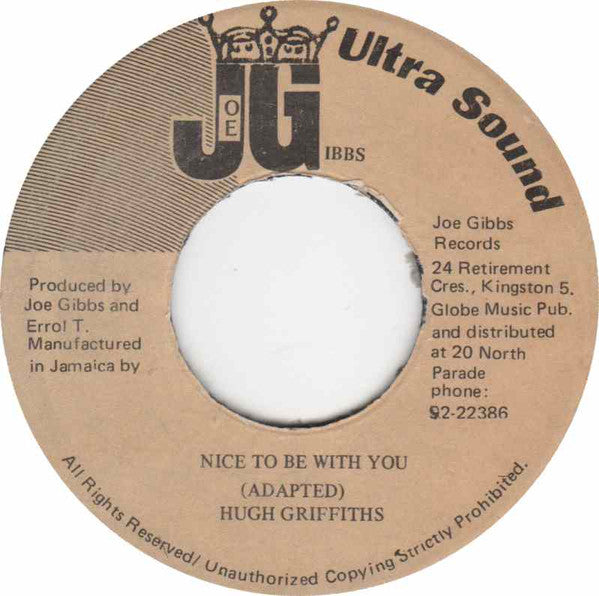 Hugh Griffiths (3) : Nice To Be With You (7")