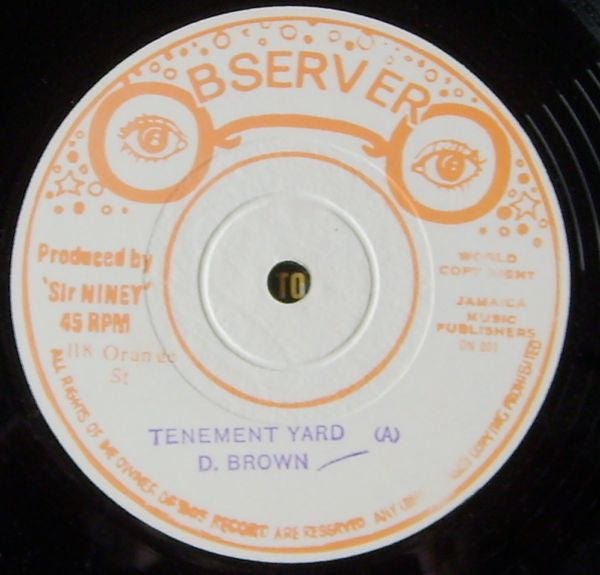 Dennis Brown / Horace Andy : Tenement Yard / Never Tell I (12")