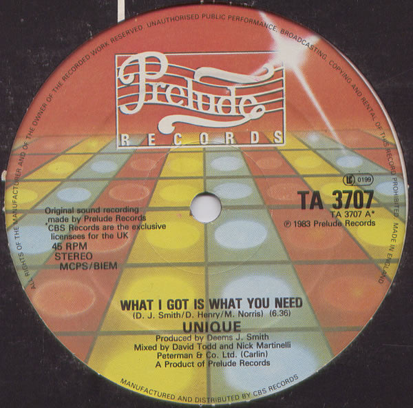 Unique (5) : What I Got Is What You Need (12", Single)