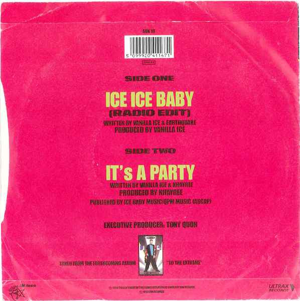 Vanilla Ice : Ice Ice Baby (7", Single, Pap)