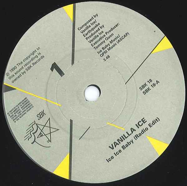 Vanilla Ice : Ice Ice Baby (7", Single, Pap)