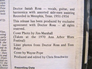 Dr. Ross* : His First Recordings (LP, Comp)