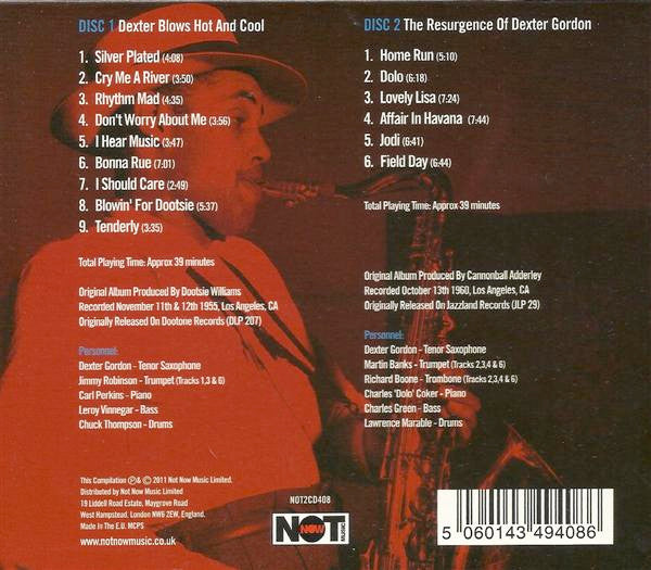 Dexter Gordon : Dexter Blows (2xCD, Comp, RE, RM)