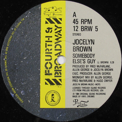 Jocelyn Brown : Somebody Else's Guy (12", Single)