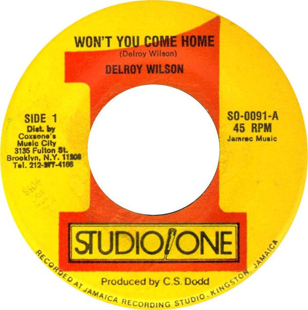 Delroy Wilson : Won't You Come Home (7", Single)