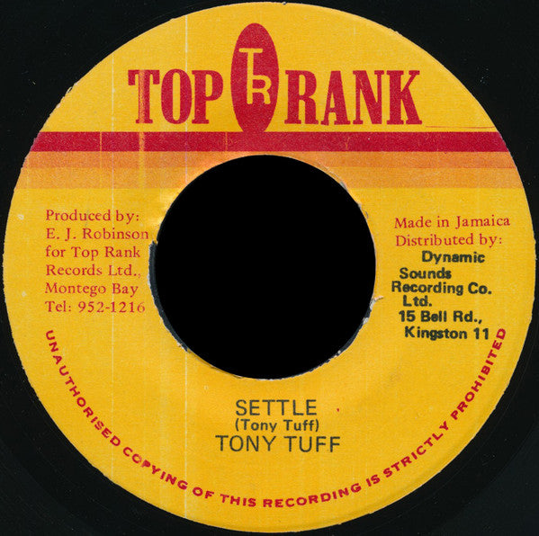 Tony Tuff : Settle (7")