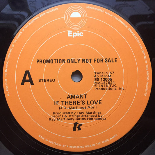 Amant : If There's Love / Hazy Shade Of Love (12", Promo)