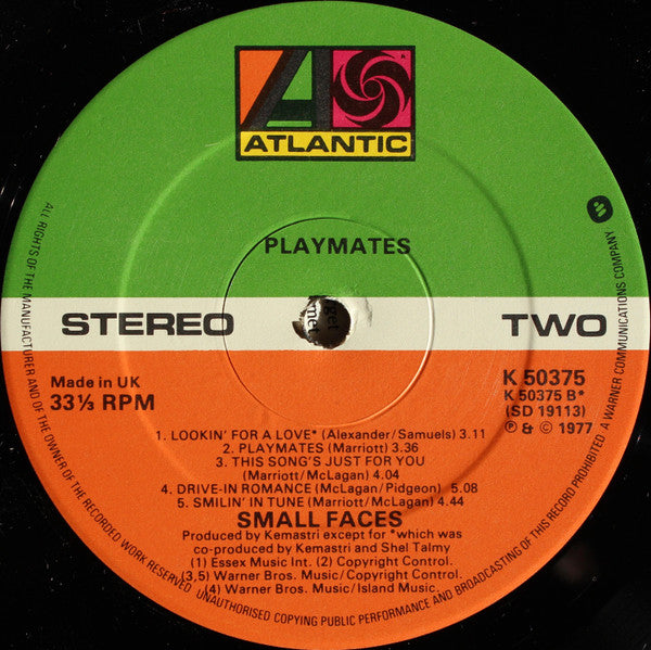 Small Faces : Playmates (LP, Album)