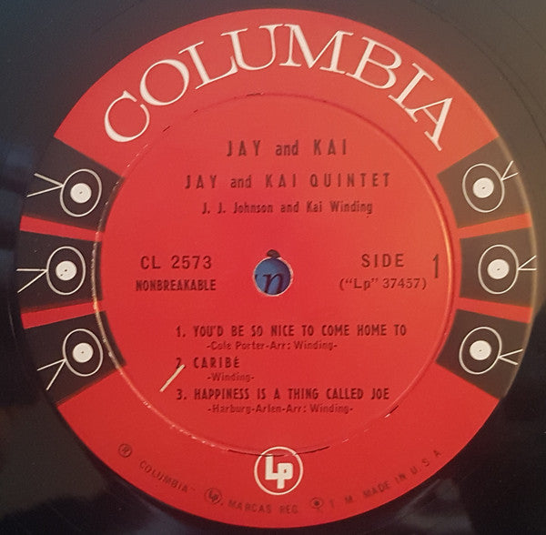 The Jay And Kai Quintet, J.J. Johnson and Kai Winding : Jay And Kai (10", Album, Mono)