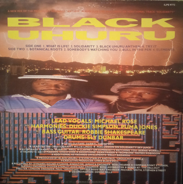 Black Uhuru : Anthem (LP, Album, RE)