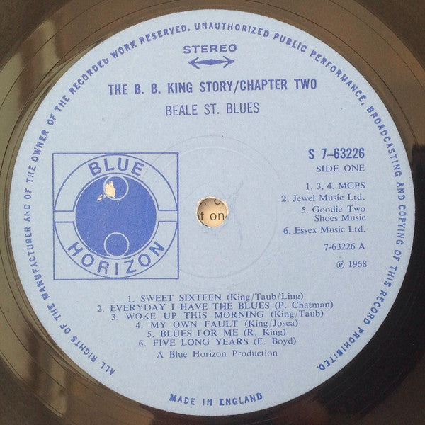 B.B. King : The B.B. King Story Chapter Two Beale Street Blues (LP, Comp)