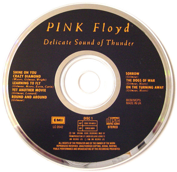 Pink Floyd : Delicate Sound Of Thunder (2xCD, Album, EMI)