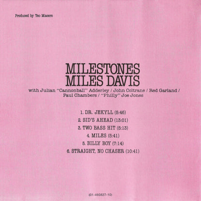 Miles Davis : Milestones (CD, Album, Mono, RE, RM)