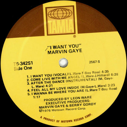 Marvin Gaye : I Want You (LP, Album, Mon)