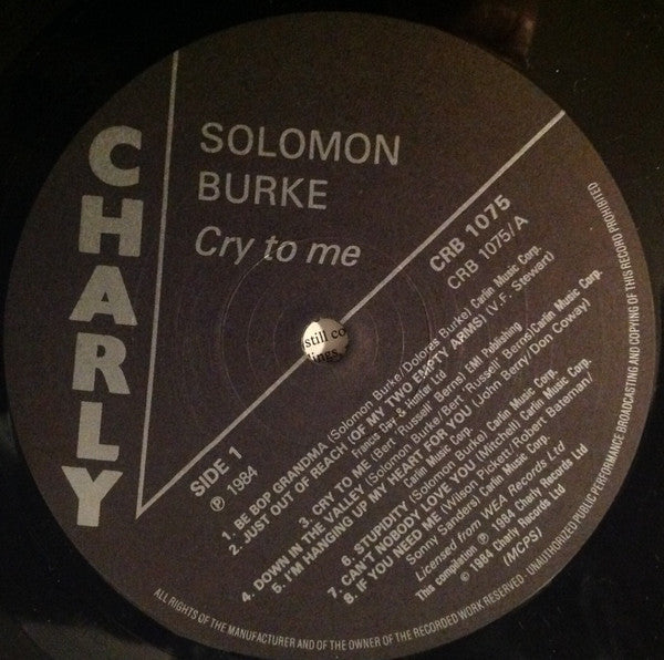 Solomon Burke : Cry To Me (LP, Comp)