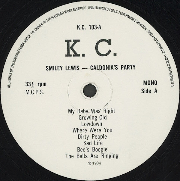 Smiley Lewis : Caldonia's Party (LP, Comp)