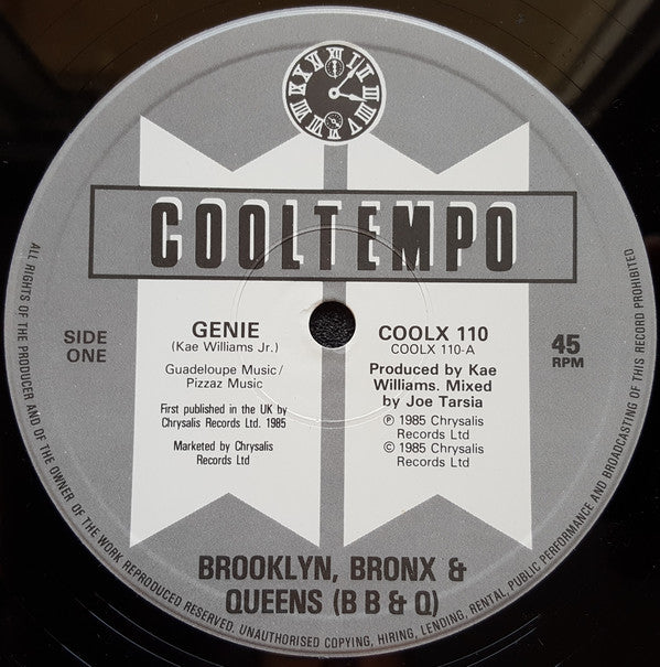 The Brooklyn, Bronx & Queens Band Featuring Curtis Hairston : Genie (12")