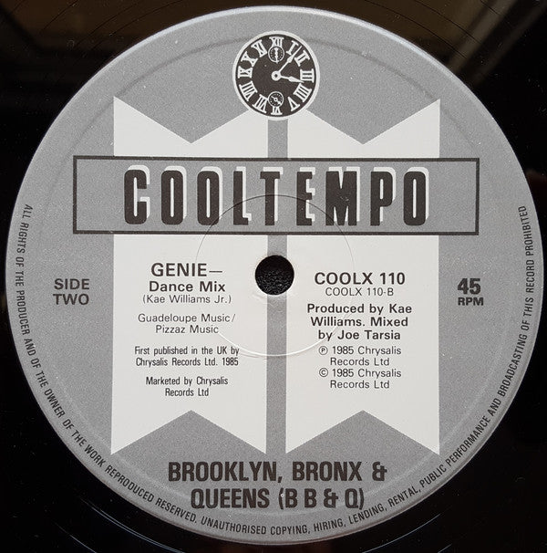 The Brooklyn, Bronx & Queens Band Featuring Curtis Hairston : Genie (12")