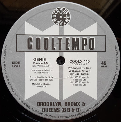 The Brooklyn, Bronx & Queens Band Featuring Curtis Hairston : Genie (12")