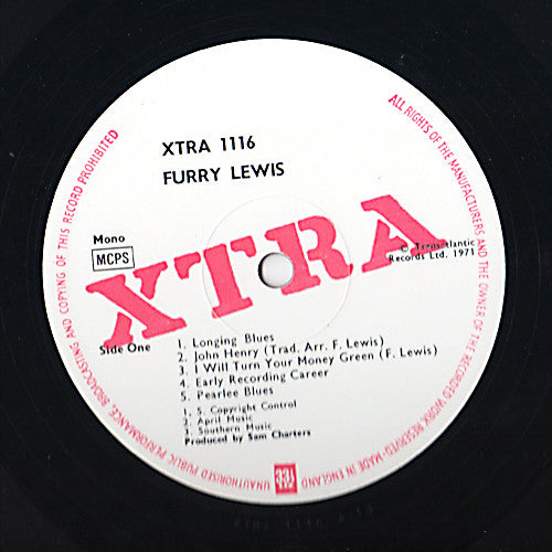 Furry Lewis : Furry Lewis (LP, Album, Mono)