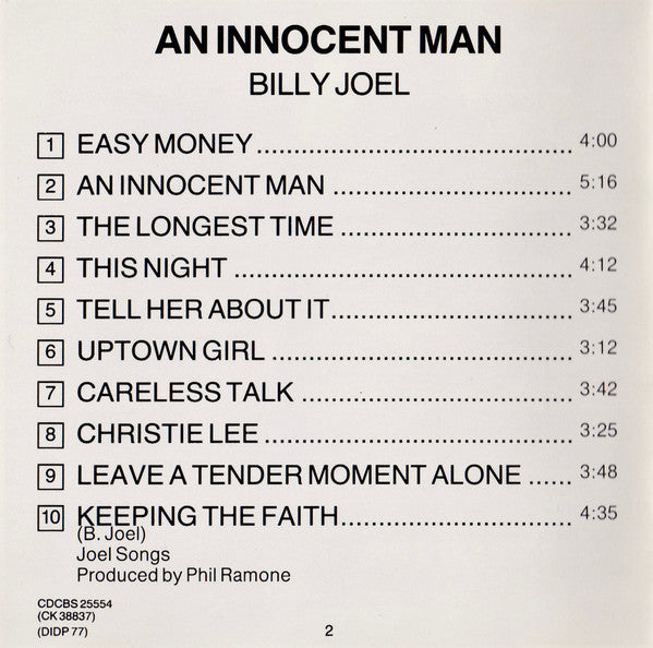 Billy Joel : An Innocent Man (CD, Album)