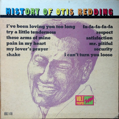 Otis Redding : History Of Otis Redding (LP, Comp, Mono)