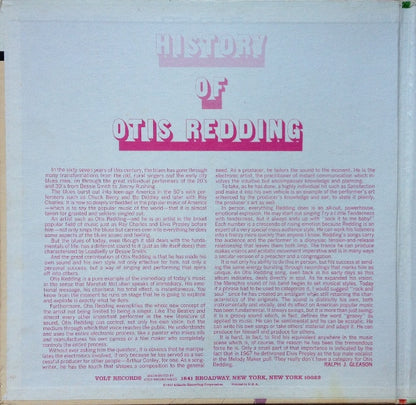 Otis Redding : History Of Otis Redding (LP, Comp, Mono)