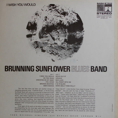 Brunning Sunflower Blues Band : I Wish You Would (LP, Album)