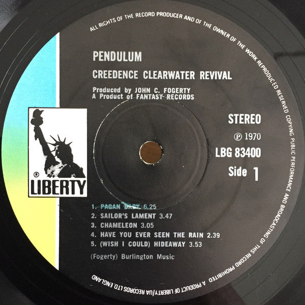 Creedence Clearwater Revival : Pendulum (LP, Album, Gat)